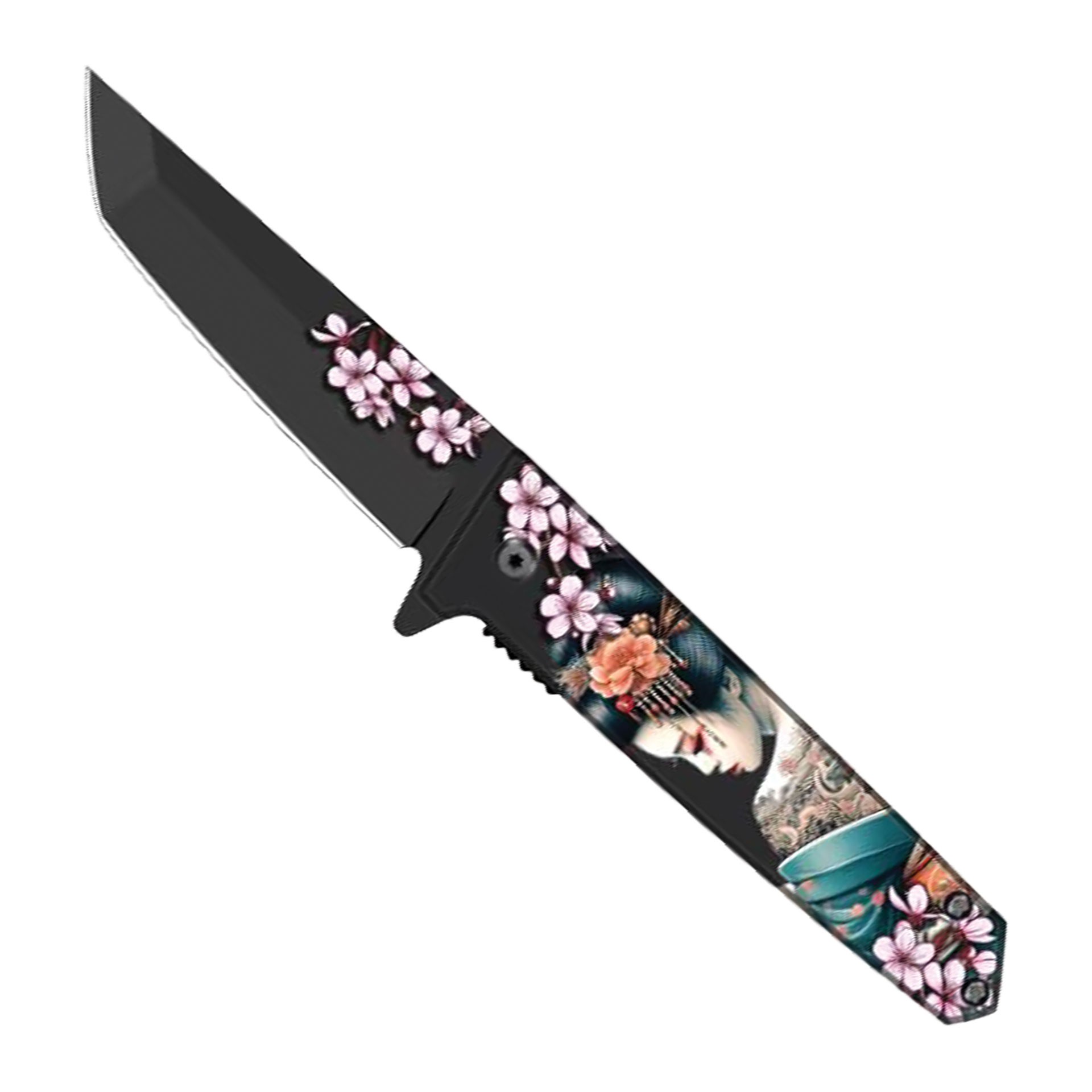 Sakura Strike Tanto Assisted Knife - Matte Black