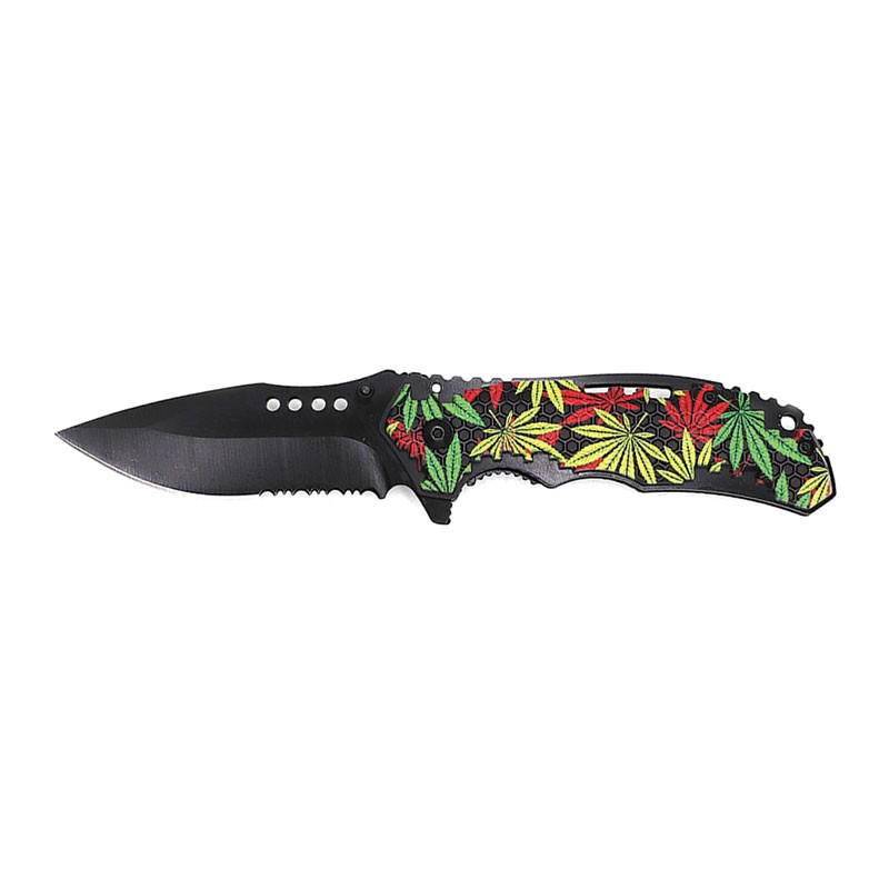 Marijuana 3 Color Assisted Knife