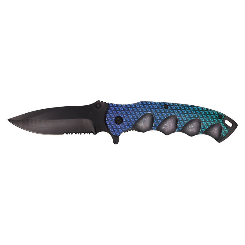 Spectral Grip Spring-Assisted Knife - Blue