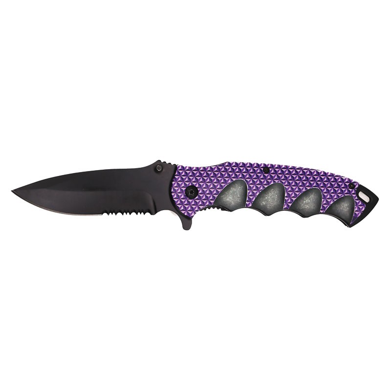 Spectral Grip Spring-Assisted Knife - Purple