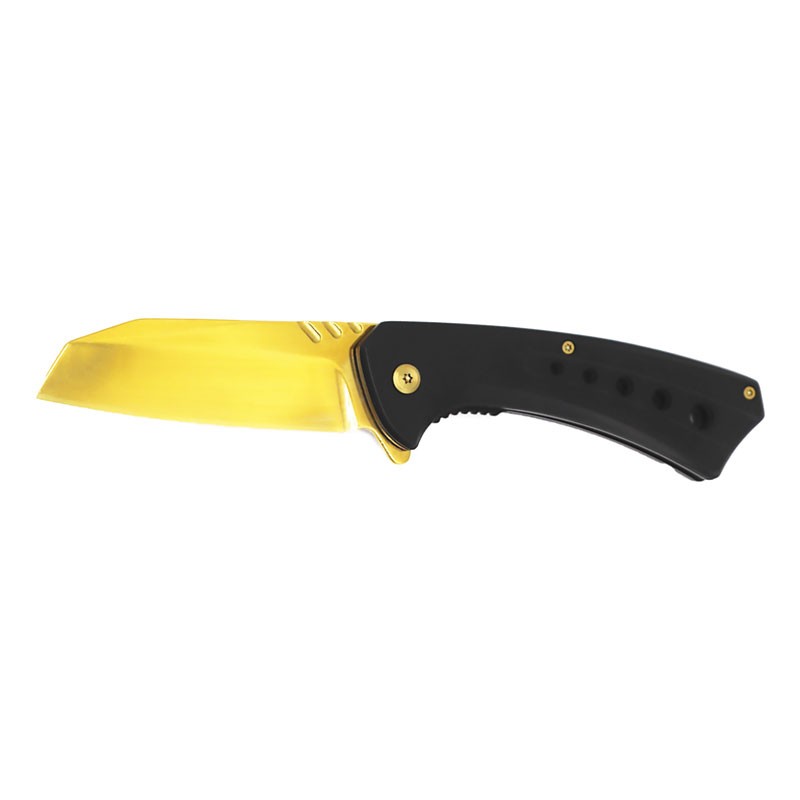 Lustrous Blade Spring-Assisted Knife - Gold