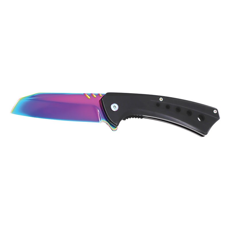Lustrous Blade Spring-Assisted Knife - Rainbow