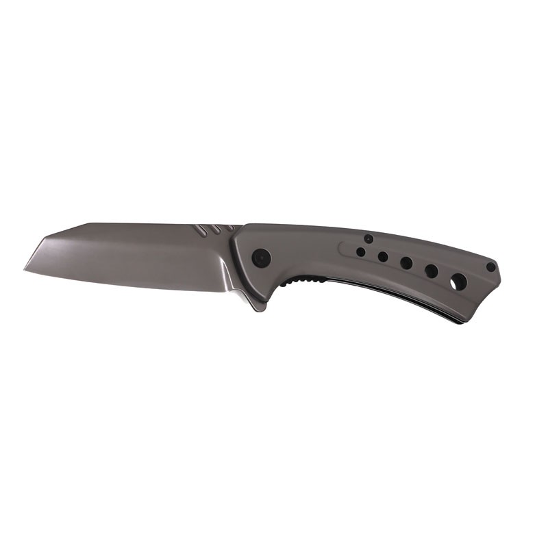 Lustrous Blade Spring-Assisted Knife - Gray Titanium Nitride