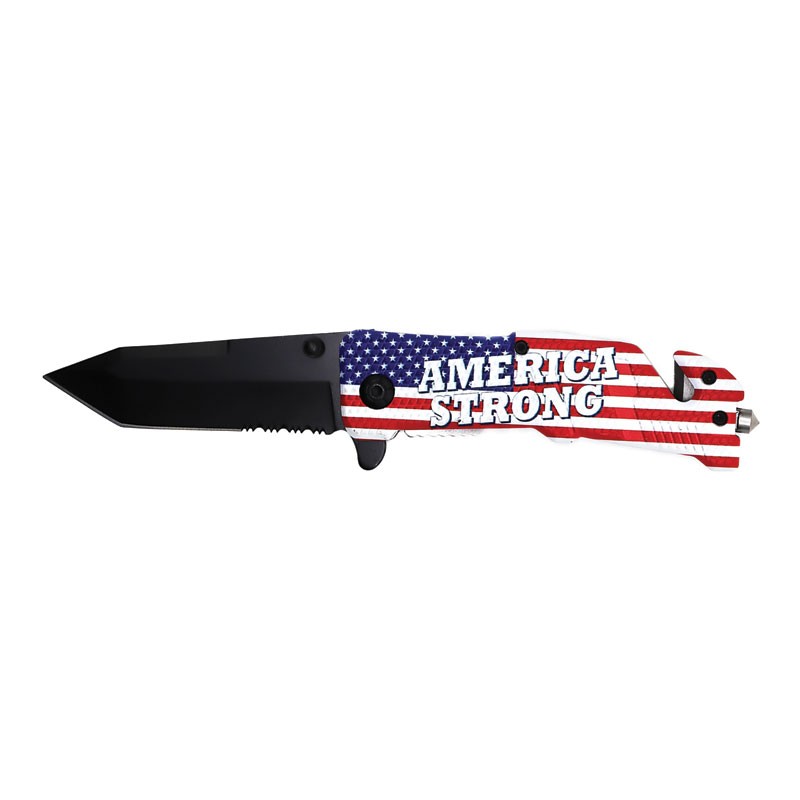 Patriot Serration Spring-Assisted Knife - America Strong