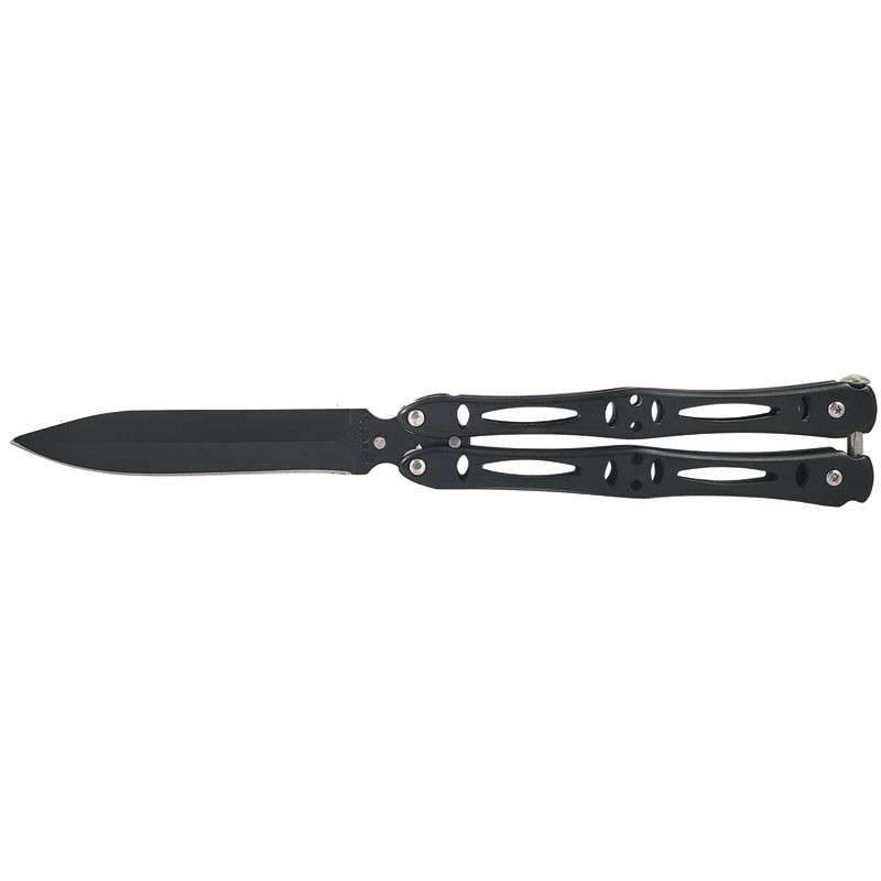 Spear Point Butterfly Knife - Black