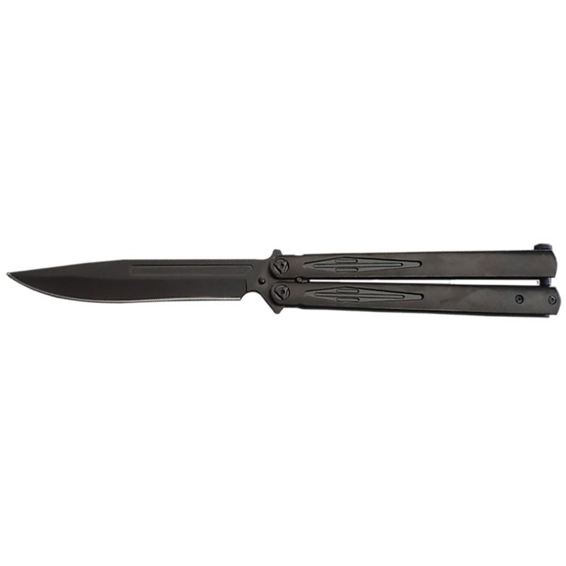 Check Out This Masterpiece CNC Machined Balisong Butterfly Knife - Black