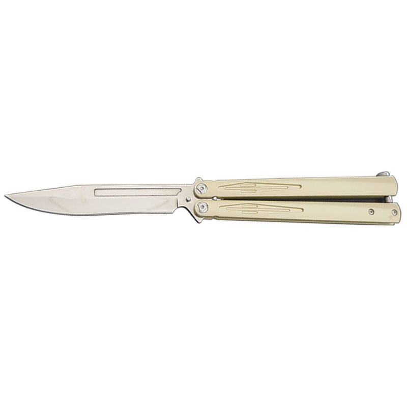 Check Out This Masterpiece CNC Machined Balisong Butterfly Knife - Desert Tan