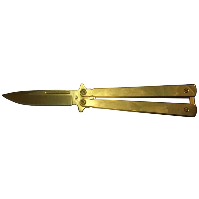 Smooth Handle Butterfly - Gold