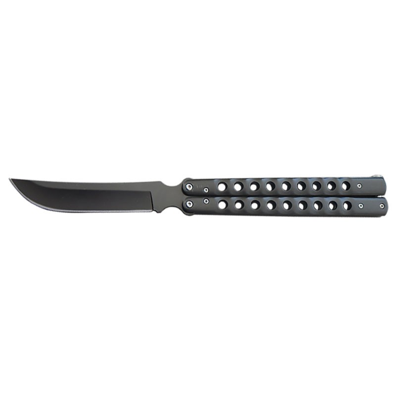 Hira Zukuri Butterfly Knife - 11" Overall - Black