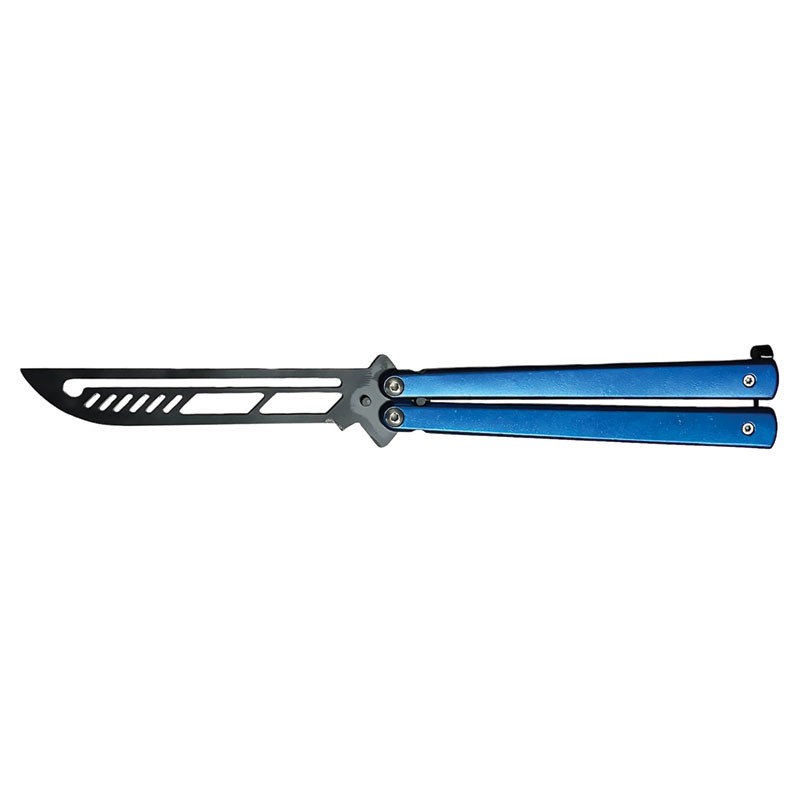 Smooth Sway BalanceMaster: Training Butterfly Knife with Skeletonized Blade - Blue