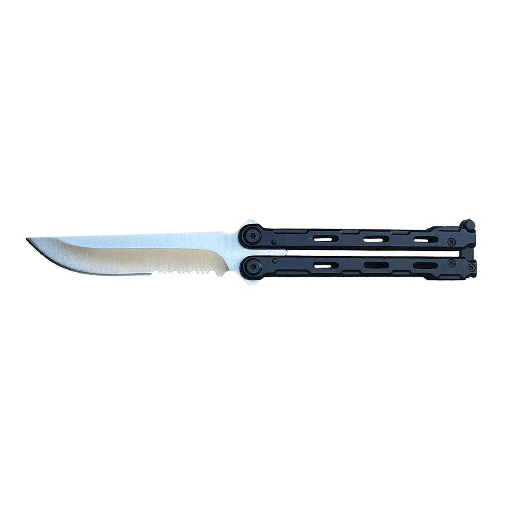 Tactical Precision Butterfly Knife with 440C Stainless Steel Blade - Clip Point