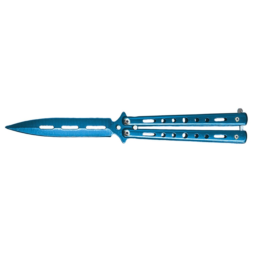 Elite Performance Butterfly Knife with Stainless Steel Blade - Blue