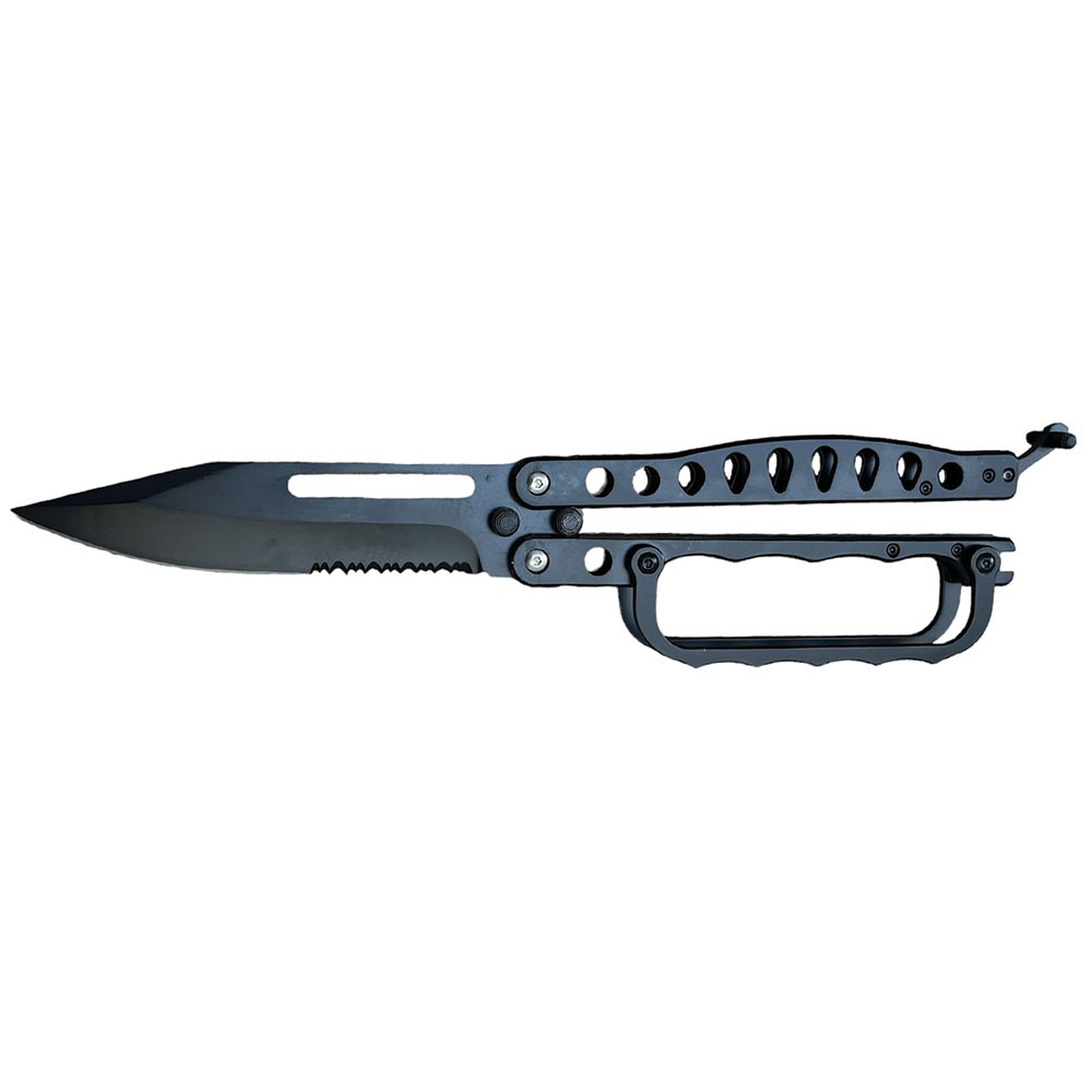 Handguard Butterfly Knife: Precision and Protection in Every Flip - Black