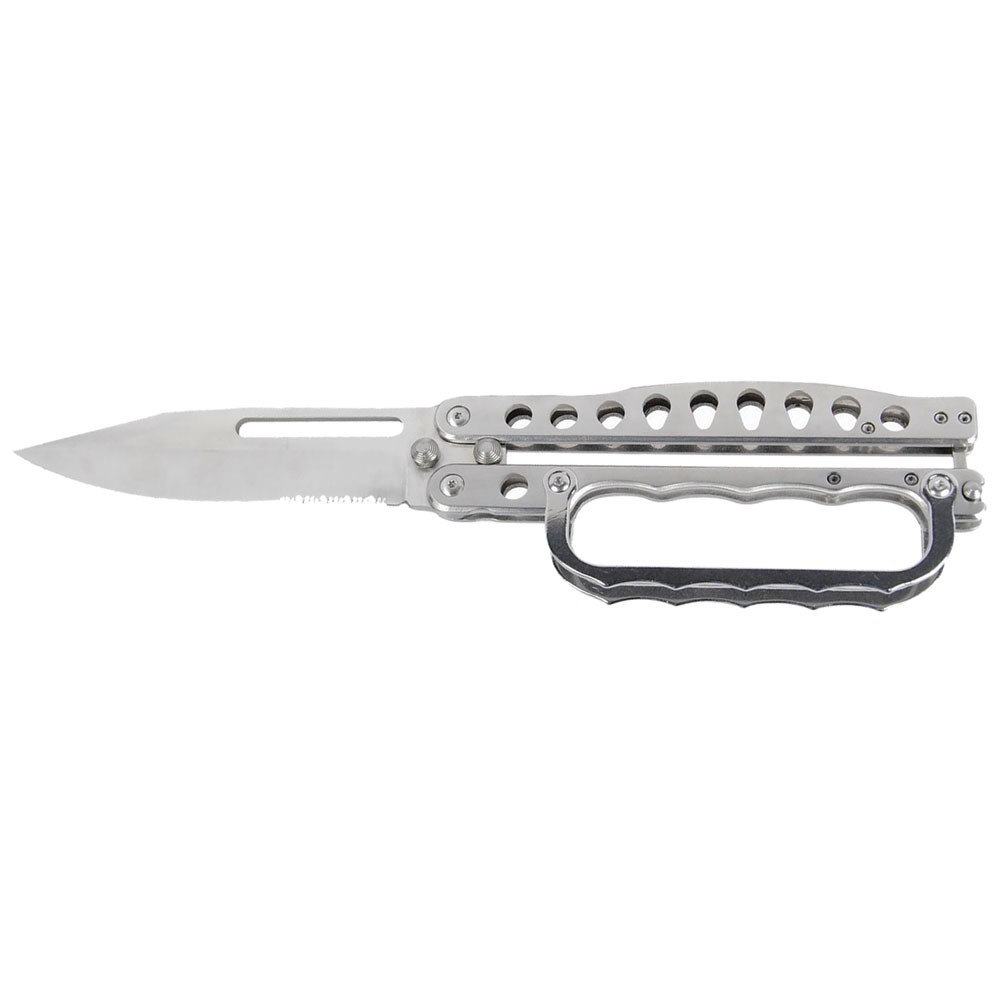 Handguard Butterfly Knife: Precision and Protection in Every Flip - Silver