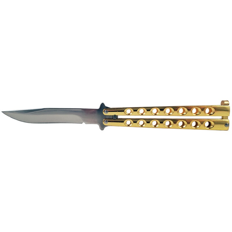 Butterfly Knife with Holes - Gold