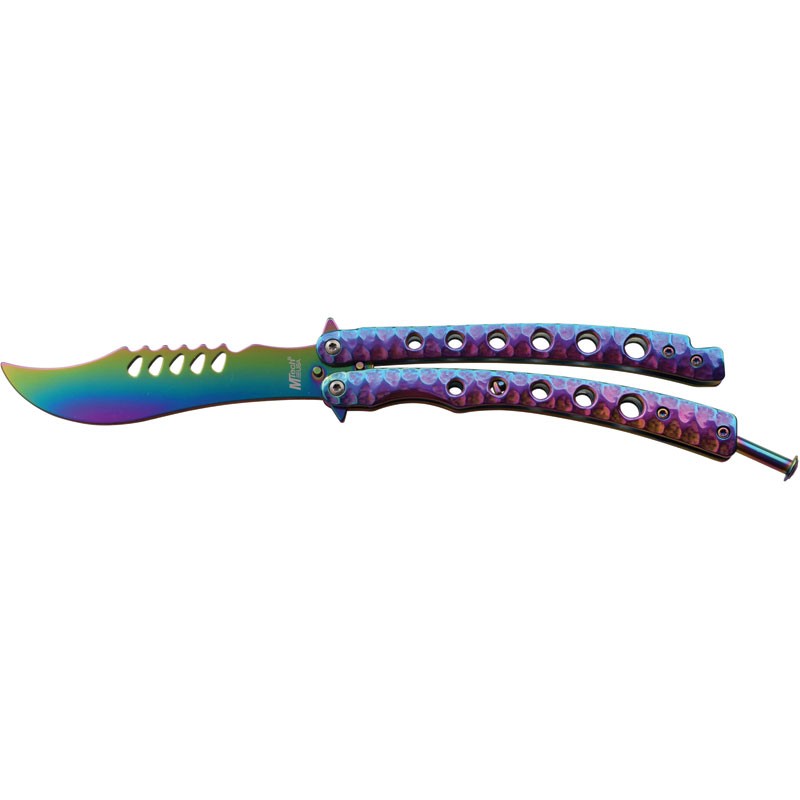 Faux Blade Training Butterfly Knife - Rainbow