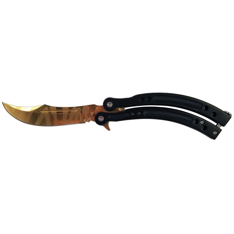 SKINS Butterfly Knife - Black/Gold