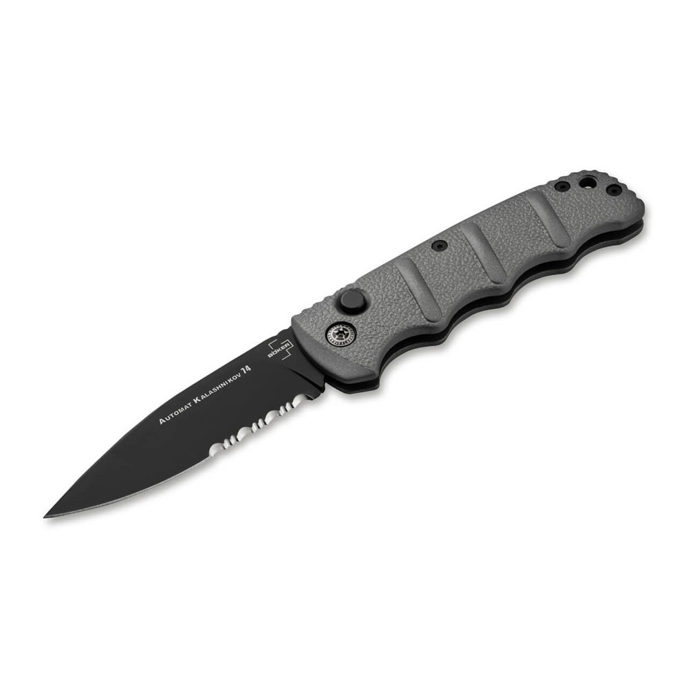 Tactical Power - Boker Kalashnikov KALS74 Automatic Black Serrated with Grey Handle