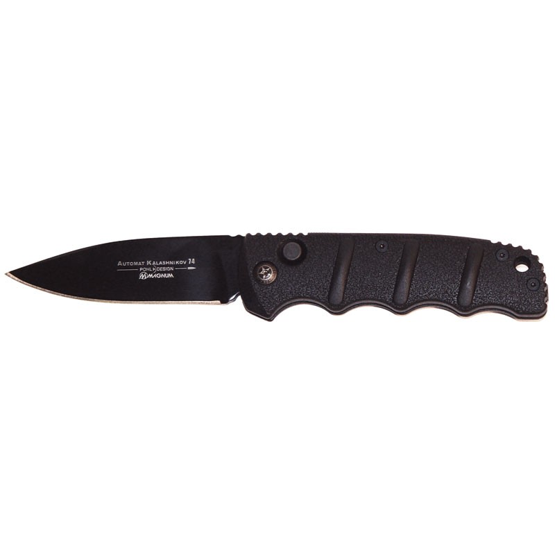 BOKER Kalashnikov 74 Automatic Knife - Black Handle with Black Blade