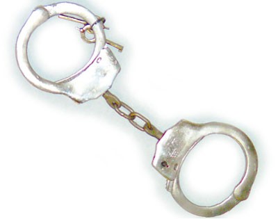 Double Locking Nickel Plated Handcuffs