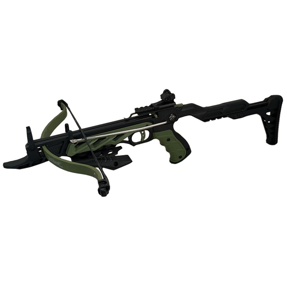 Pistol Crossbow - OD Green 80 lb Self-Cocking Tactical - 225+ FPS Hunting & Target Power
