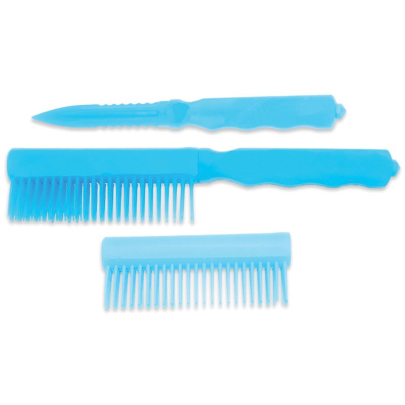 Plastic Comb Knife w/ Window Breaker Skull Crusher - Sky BLue