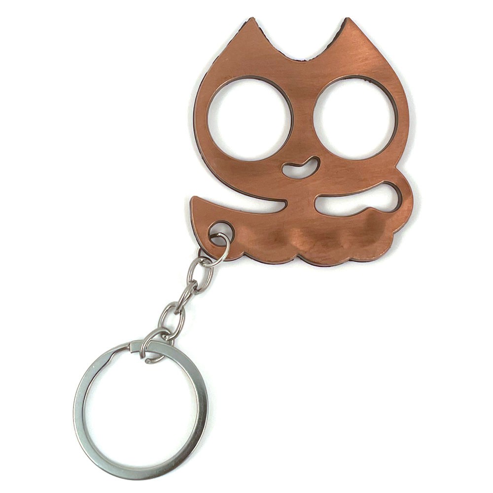 "NO MORE NICE KITTY" Compact Cat Knucks - Copper