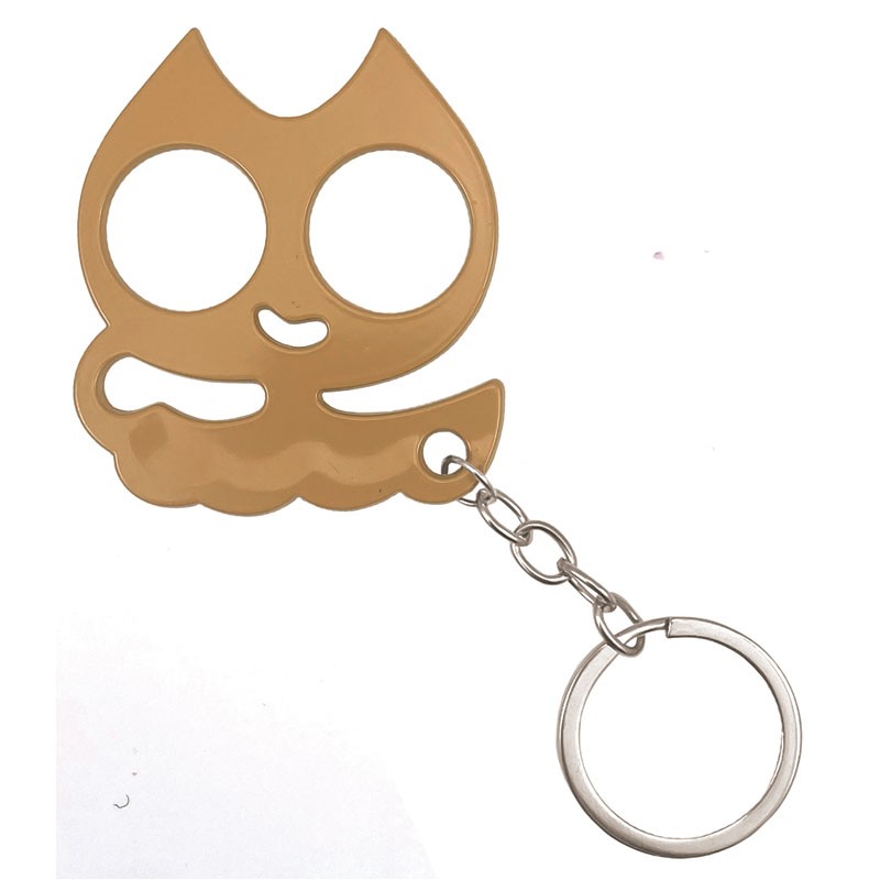 "NO MORE NICE KITTY" Compact Cat Knucks - Desert Tan