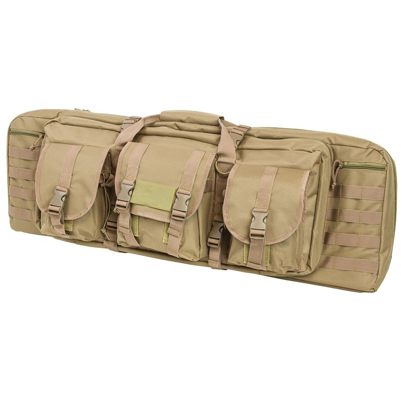 Double Carbine Padded Rifle-Gun Case - Tan