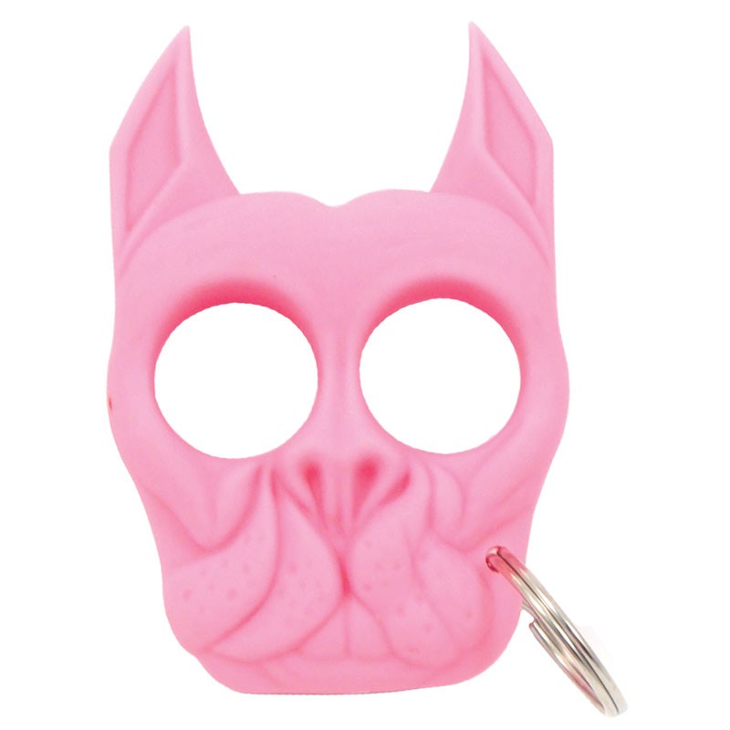 Bull Dog Self Defense Keychain Pink
