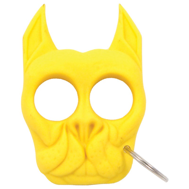 Bull Dog Self Defense Keychain Yellow