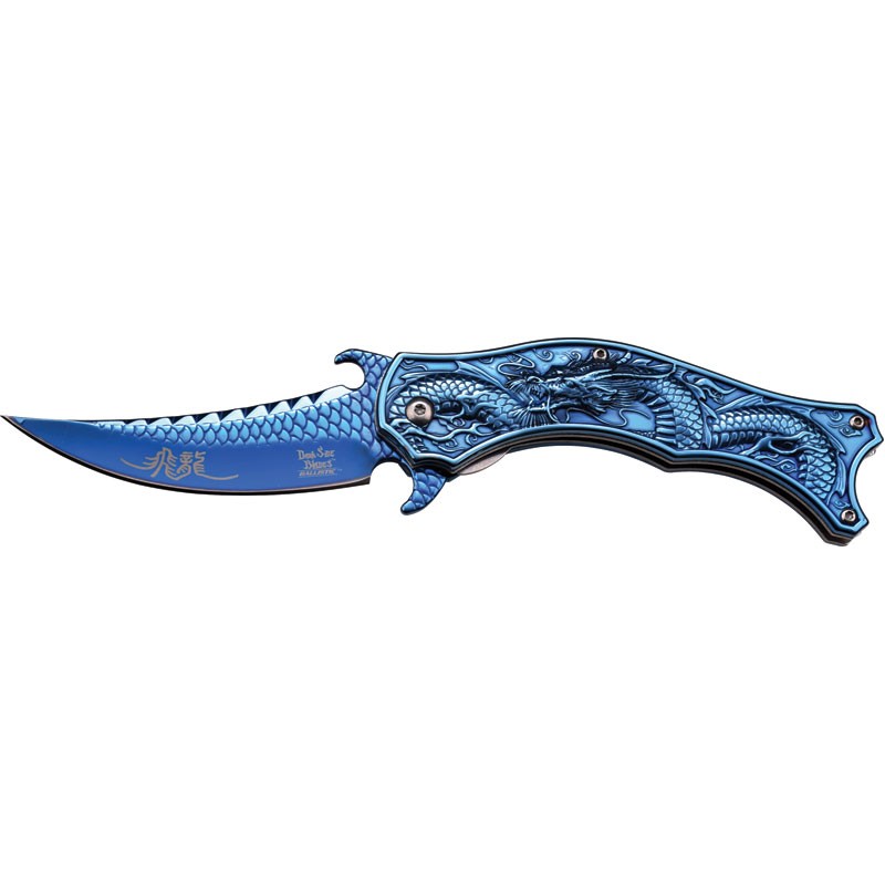 Dark Side Blades DS-A019 Spring Assisted Knife - Blue