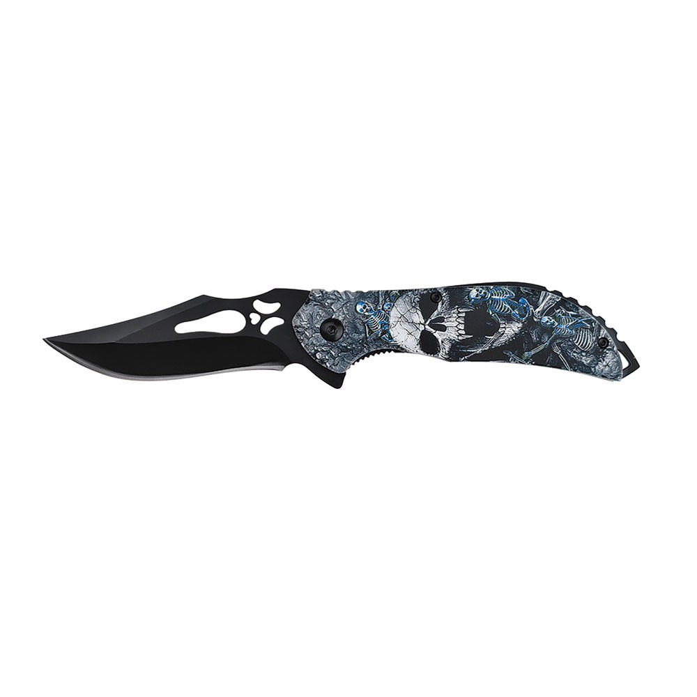 Dark Side Blades Vampire Skull Spring-Assisted Knife - Midnight Phantom Edition