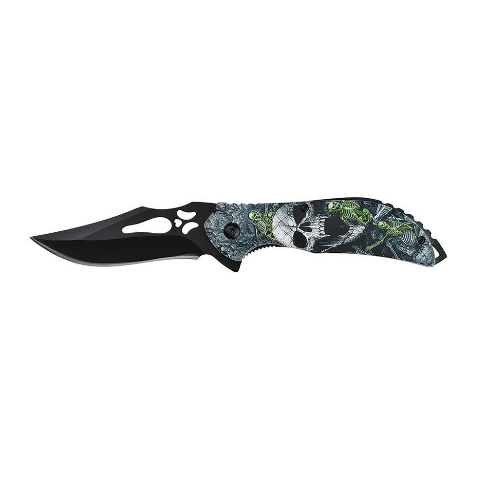 Dark Side Blades Vampire Skull Spring-Assisted Knife - Venom Shroud Edition