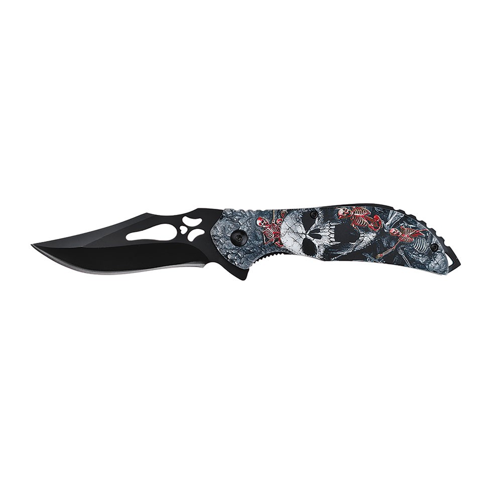 Dark Side Blades Vampire Skull Spring-Assisted Knife - Crimson Reaper Edition