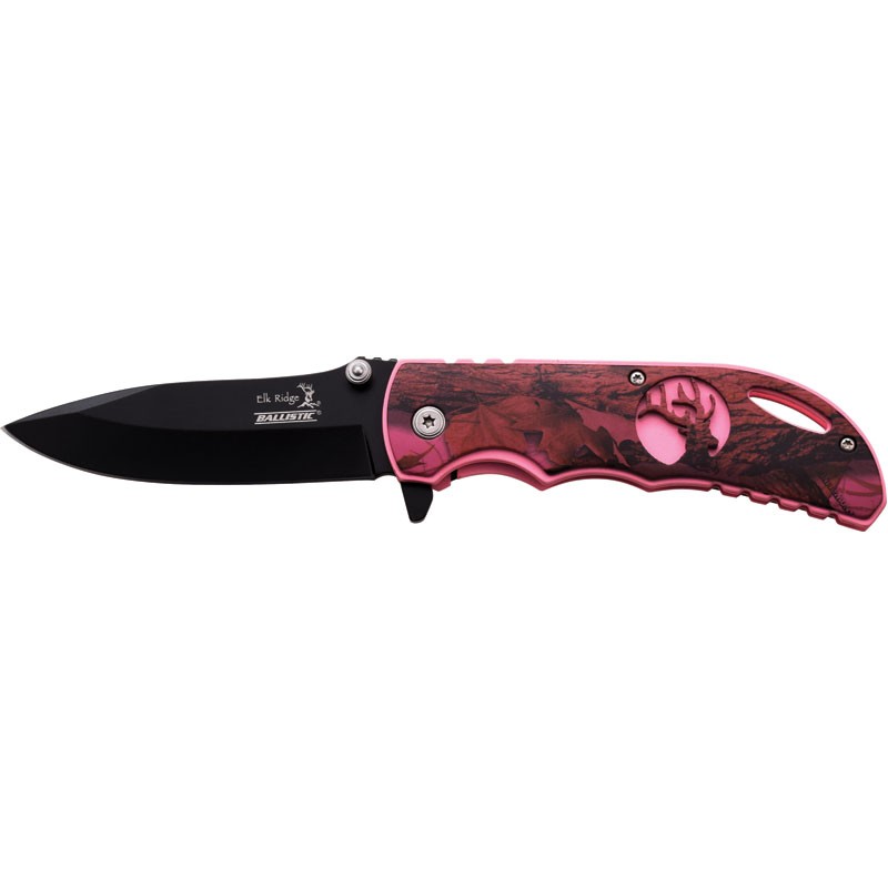 Elk Ridge ER-A008 Spring Assisted Knife - Pink Camo