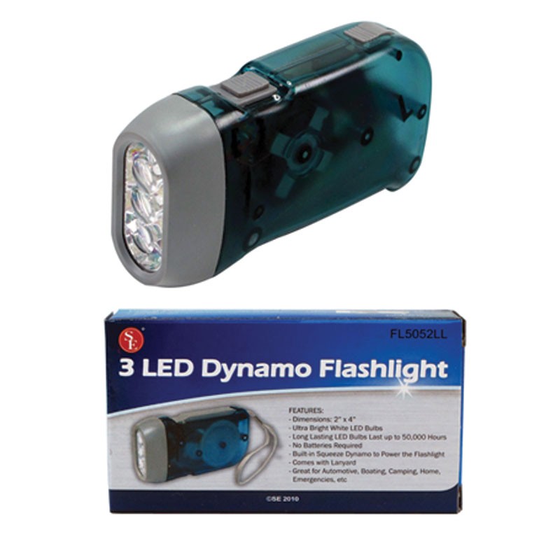 3 LED Dynamo Flashlight