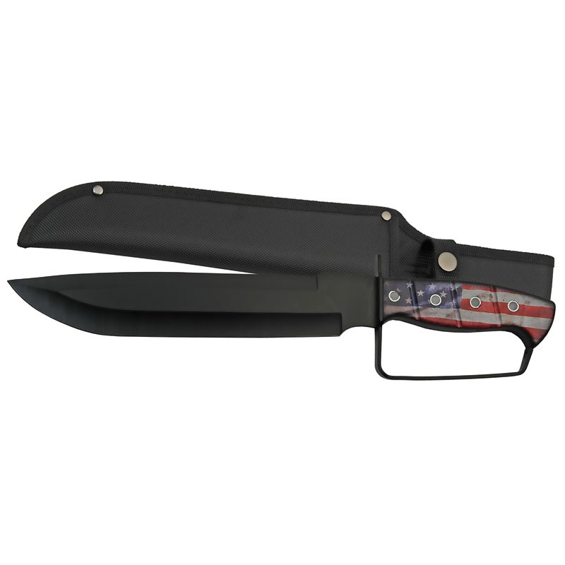 Patriotic Guardian - American Flag Hunter Knife