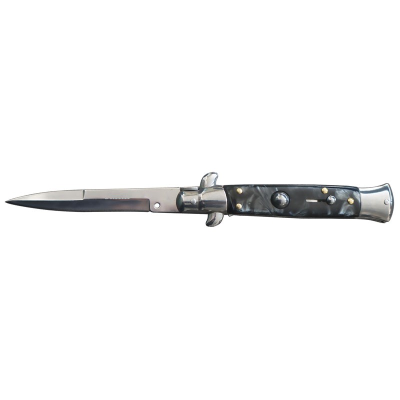Stiletto Godfather Switchblade - Large - Black Wood
