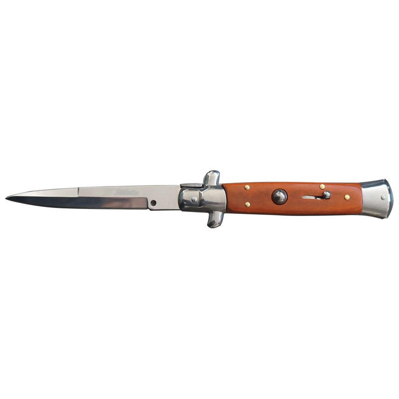 Stiletto Godfather Switchblade - Large - Wood