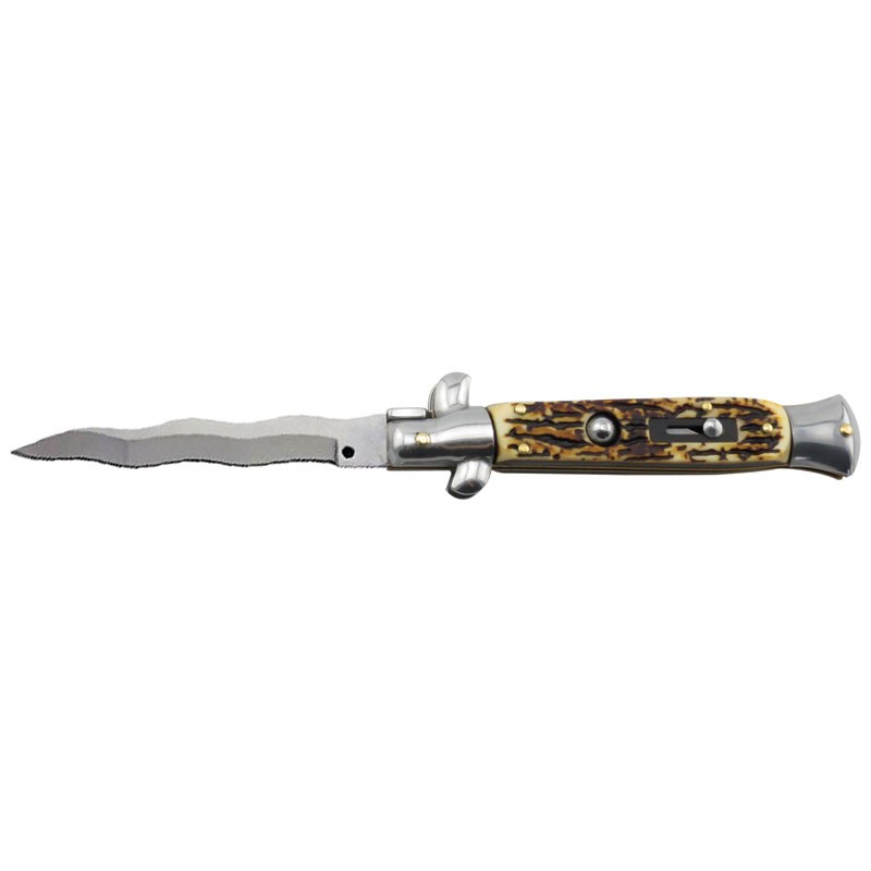 Godfather Switchblade with Kriss Blade - Stag