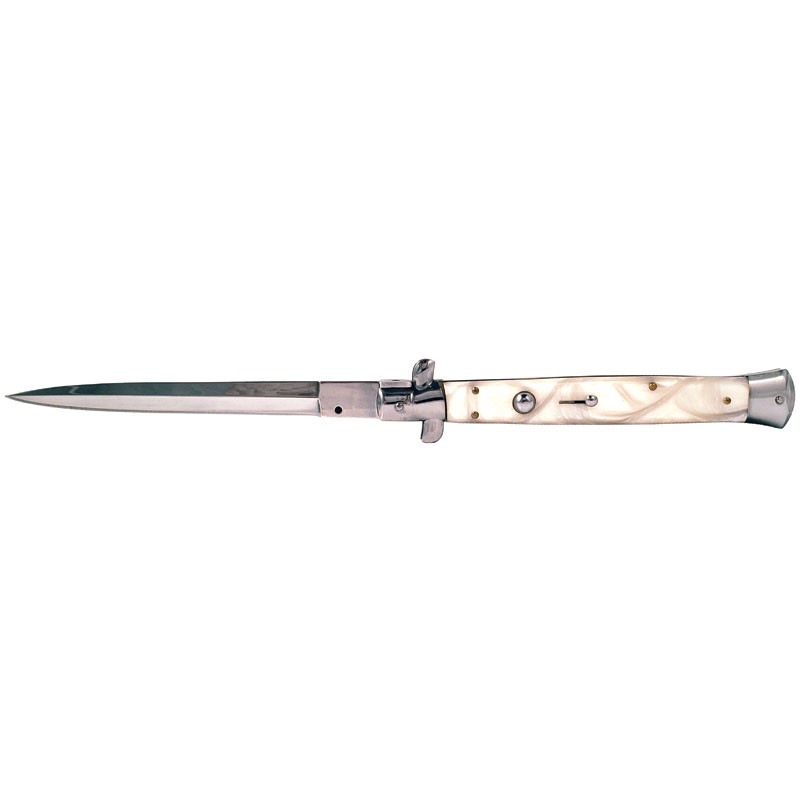 Extra Large 13" Godfather Automatic Knife - White Pearl