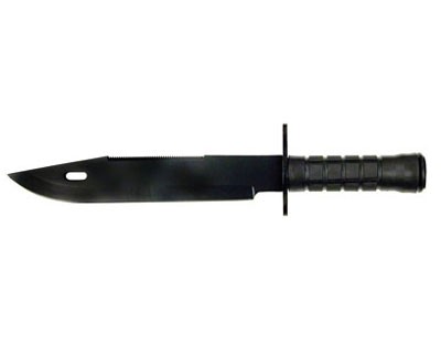 15" Black Survival Knife w/ Survival Kit