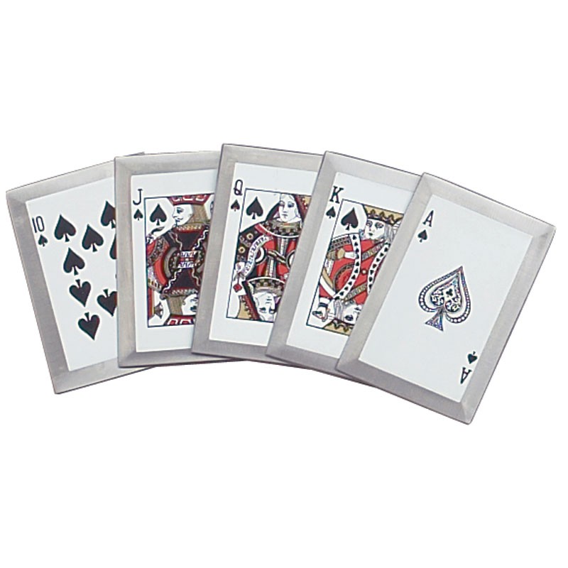 "Spades Royal Flush" 5 Piece Throwing Cards