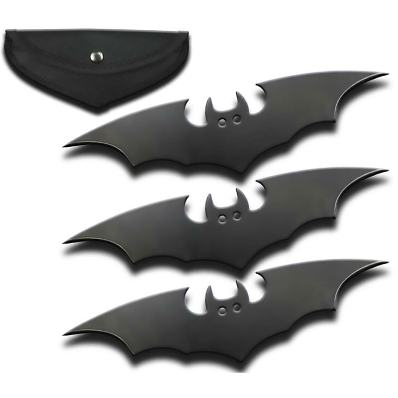 3 Piece Bat Throwing Set - Black