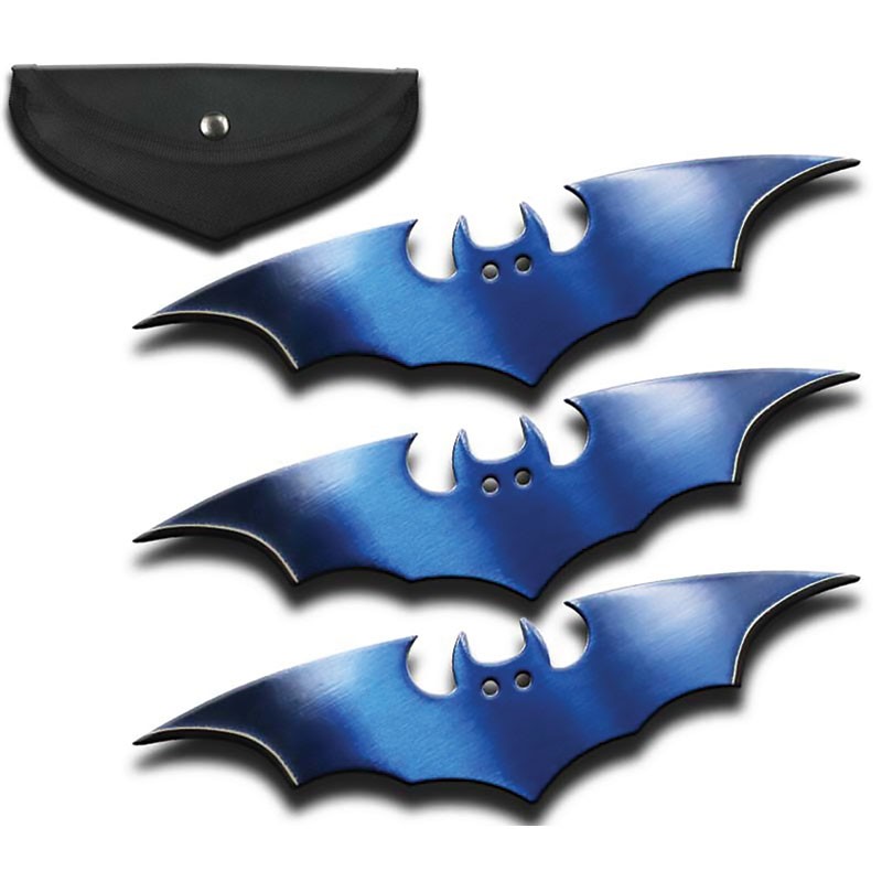 3 Piece Bat Throwing Set - Blue