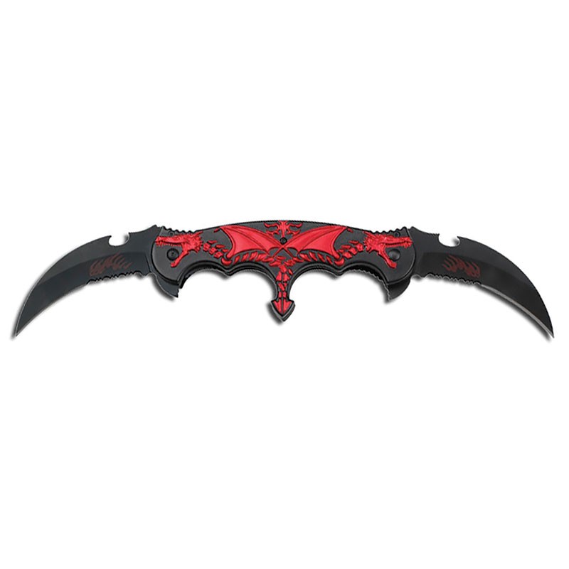 Dual Blade Red Dragon Assisted Knife