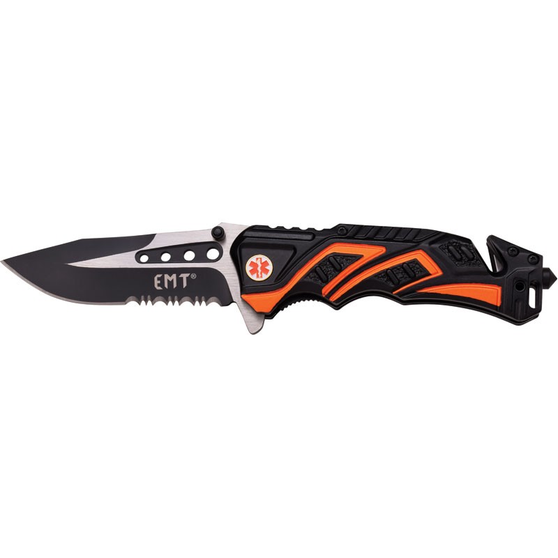 MTech USA MT-A865 Spring Assisted Knife - EMT/Orange