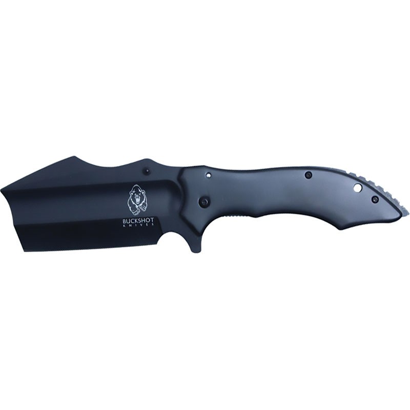 Midnight Cleaver - Assisted Open Pocket Knife with Black Blade