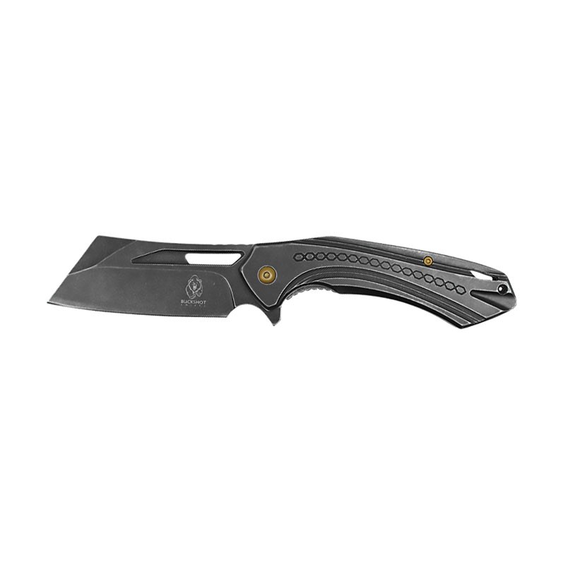 Midnight Tanto - 7.5" Black Steel Assisted Open Pocket Knife